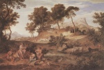 Joseph Anton Koch - Peintures - Paysage avec Apollon parmi les Bergers