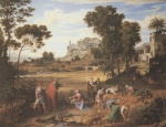 Joseph Anton Koch - Peintures - Paysage avec Ruth et Boaz