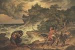 Joseph Anton Koch - Peintures - Macbeth et les sorcières