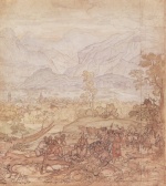Joseph Anton Koch - paintings - Nikolaus von der Fluee predigt den Eidgenossen