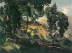 Edmund Friedrich Kanoldt - Peintures - Sortie de  Serpentara près d'Olevano