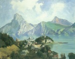 Edmund Friedrich Kanoldt - paintings - Der Traunsee im Salzkammergut