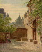 Carl Theodor Reiffenstein - paintings - Kuesterwohnung vor dem Suedportal des Doms
