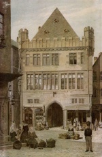 Charles Théodore Reiffenstein - Peintures - Maison de pierre, 44 Place du marché 