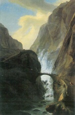 Carspar Wolf - Peintures - Pont du diable dans le Schöllenen