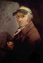 Anton Graff  - Peintures - Autoportrait au bandeau vert
