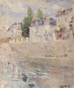 Berthe Morisot - Bilder Gemälde - Das Kai in Bougival