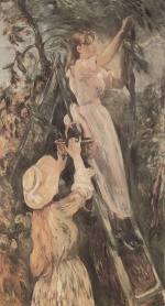 Berthe Morisot - Bilder Gemälde - Der Kirschbaum