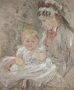 Berthe Morisot - Bilder Gemälde - Julie mit ihrer Amme