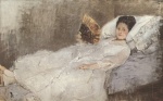Berthe Morisot  - Bilder Gemälde - Porträt von Mme. Hubard