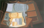 Juan Gris - Bilder Gemälde - Das Tischchen vor dem Fenster