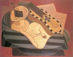 Juan Gris - Bilder Gemälde - Gitarre mit Verzierung