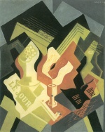 Juan Gris  - paintings - Gitarre und Fruchtschale