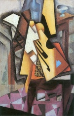 Juan Gris  - paintings - Gitarre und Stuhl