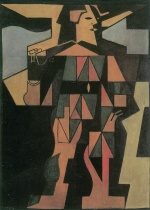 Juan Gris  - Peintures - Arlequin