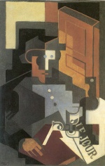 Juan Gris  - Peintures - Homme de Touraine