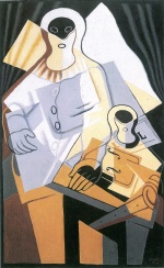 Juan Gris  - Bilder Gemälde - Pierrot