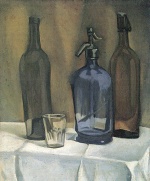 Juan Gris  - Bilder Gemälde - Sipon und Flaschen