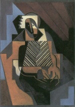 Juan Gris  - Bilder Gemälde - Sitzende Bauersfrau