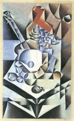 Juan Gris  - Peintures - Nature morte avec des fleurs