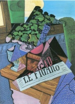 Juan Gris  - Peintures - Nature morte aux géraniums