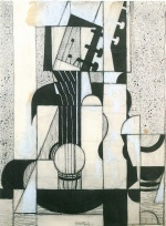 Juan Gris  - Peintures - Nature morte à la guitare