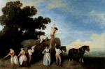 George Stubbs - Bilder Gemälde - Beim Heumachen