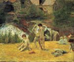 Paul Gauguin - Bilder Gemälde - Badende bei der Mühle