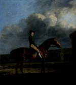 George Stubbs - Bilder Gemälde - Porträt des Jockeys John Larkin