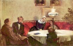 Adolf Friedrich Erdmann von Menzel - Bilder Gemälde - Abendgesellschaft