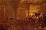 Adolf Friedrich Erdmann von Menzel - Bilder Gemälde - Bauerntheater in Tirol
