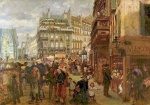 Adolf Friedrich Erdmann von Menzel  - Bilder Gemälde - Pariser Wochentag