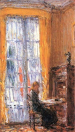 Childe Hassam - Bilder Gemälde - Am Schreibtisch