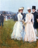 Childe Hassam - Peintures - Au Grand Prix de Paris