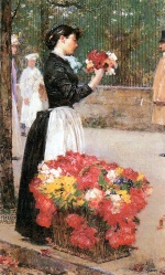 Childe Hassam - Peintures - Fleuriste