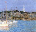 Childe Hassam - Peintures - Bateaux à Newport