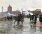 Childe Hassam - Peintures - Clearing Sunset (rue Berkeley, angle de l´avenue Columbus)