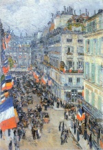 Childe Hassam - paintings - Der 14. Juli, Rue Daunou