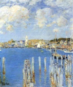 Childe Hassam - Peintures - Le port intérieur de Gloucester