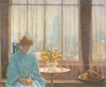 Childe Hassam - Peintures - La salle de petit déjeuner, par un matin d'hiver