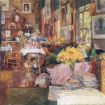 Childe Hassam - Peintures - La Chambre des Fleurs