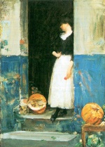 Childe Hassam  - Bilder Gemälde - Die Obsthändlerin