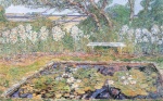 Childe Hassam  - Peintures - Un jardin sur Long Island