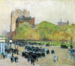 Childe Hassam  - Bilder Gemälde - Frühlingsmorgen im Herzen der Stadt