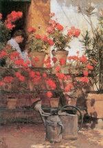 Childe Hassam  - paintings - Geranien