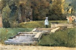 Childe Hassam  - Peintures - Dans le parc de Saint-Cloud