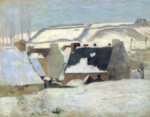 Paul Gauguin - Bilder Gemälde - Bretonisches Dorf im Schnee