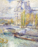 Childe Hassam  - Bilder Gemälde - Le Louvre et le Pont Royal