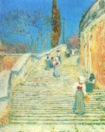 Childe Hassam  - Bilder Gemälde - Piazza di Spagna, Rom