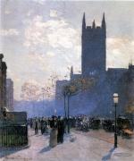 Childe Hassam  - Peintures - Bas de la 5ème Avenue 